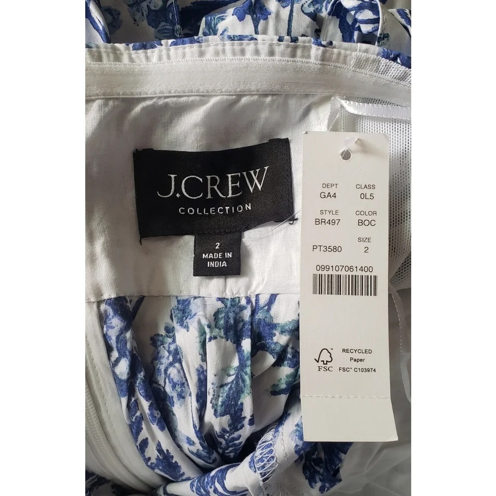 J.Crew Collection strapless bow-back maxi dress in meadow print - Picture 13 of 15